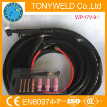 argon gas welding weldcraft tig torch WP-17V gas and cable whole 8M